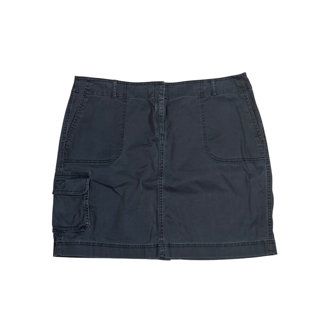 J.Jill Womens Black Stretch Cargo Skirt Size 14 1879